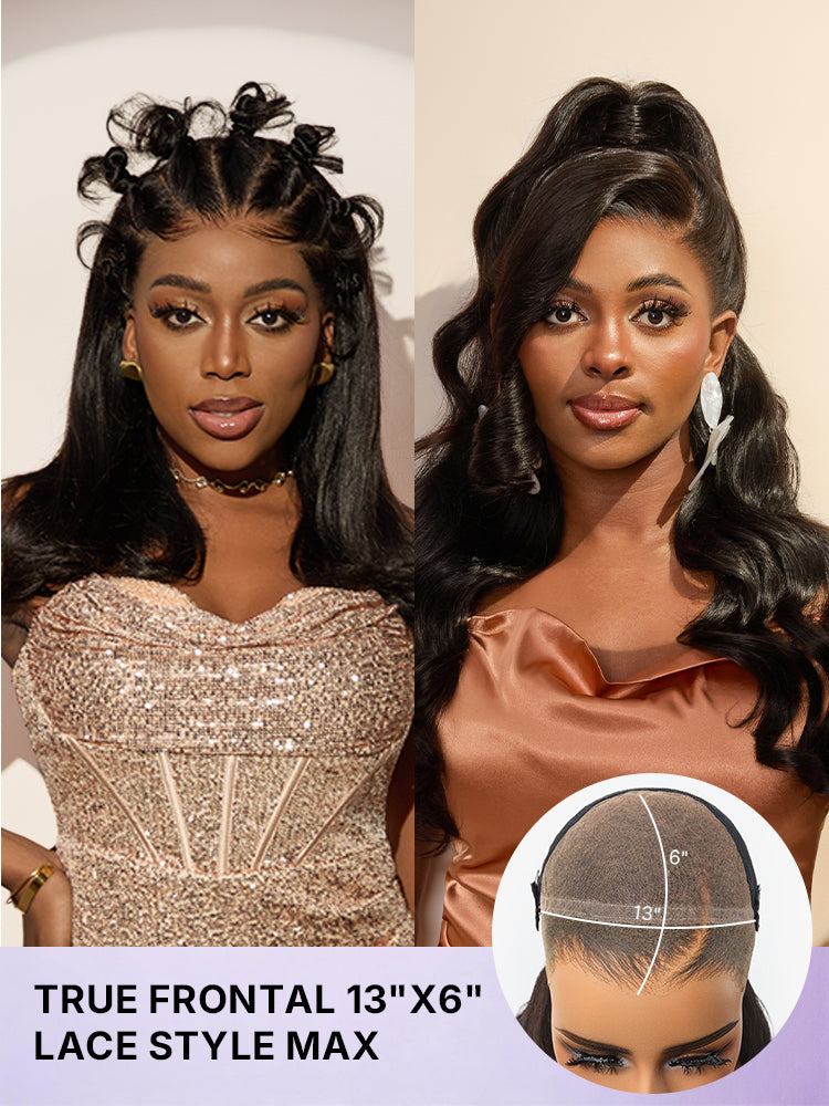 NatureMAX™ 250% Density Loose Wave Glueless 13x6 HD Lace Front High Density Long Wig Pre-Cut Lace Flexi-Fit Drawstring Cap