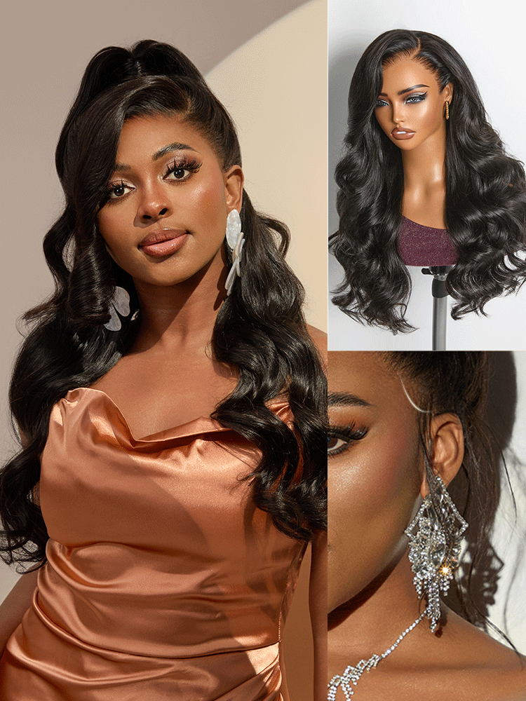 NatureMAX™ 250% Density Loose Wave Glueless 13x6 HD Lace Front High Density Long Wig Pre-Cut Lace Flexi-Fit Drawstring Cap
