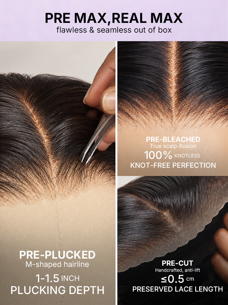 PreMax Wigs - Chestnut Brown with Honey Blonde Highlights Silky Straight 13x4 Frontal Lace Glueless Long Wig Pre-Cut Lace