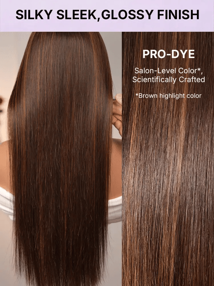 PreMax Wigs - Chestnut Brown with Honey Blonde Highlights Silky Straight 13x4 Frontal Lace Glueless Long Wig Pre-Cut Lace