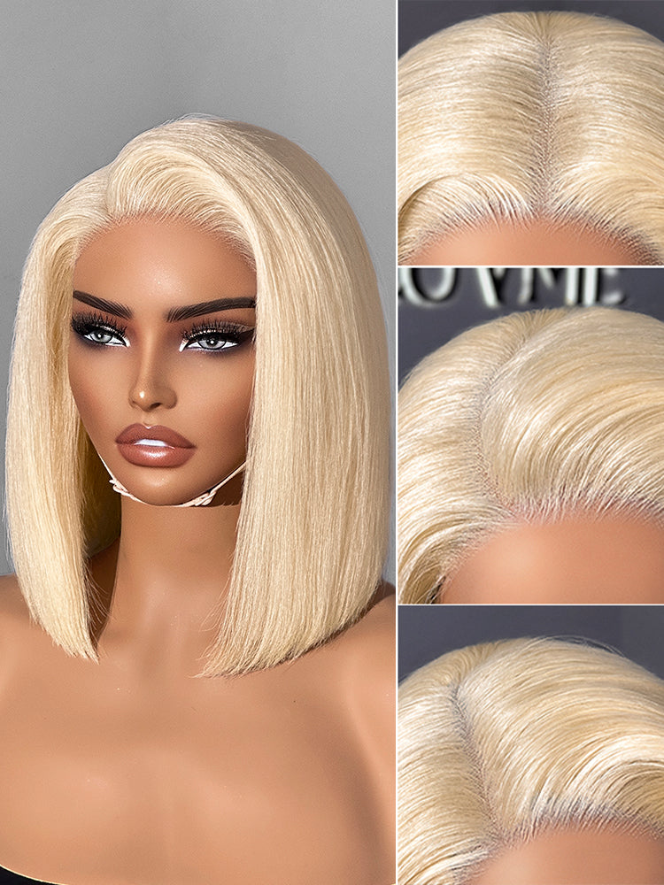 PreMax Wigs | Blonde 613 Silky Straight Glueless 5x5 Closure HD Lace Wig Pre-Cut Lace