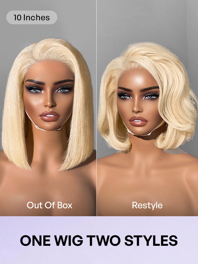 PreMax Wigs | Blonde 613 Silky Straight Glueless 5x5 Closure HD Lace Wig Pre-Cut Lace