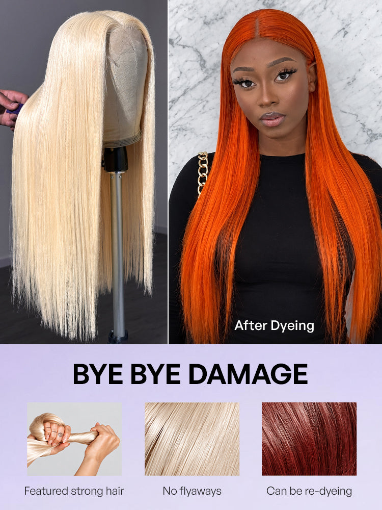 PreMax Wigs | Blonde 613 Silky Straight Glueless 5x5 Closure HD Lace Wig Pre-Cut Lace
