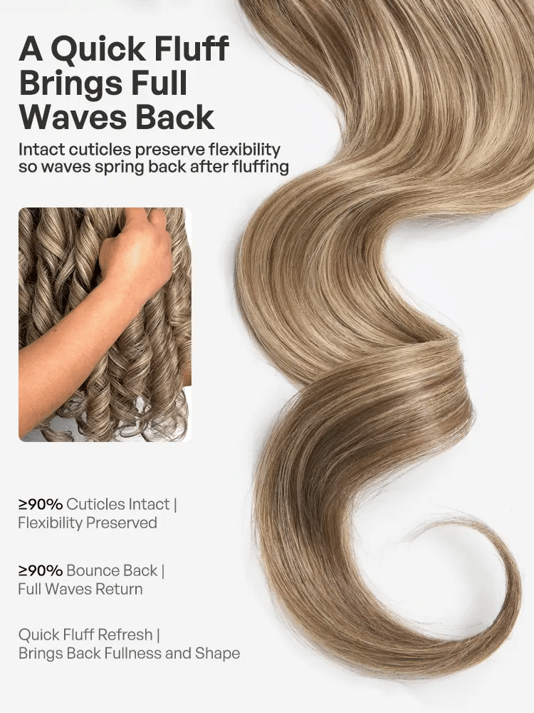 Melted Hair Originalive™ Hair 180% Density Ombre Ash Blonde Loose Wave Glueless 13x6 HD Lace Front Wig Pre-Cut Lace Flexi-Fit Drawstring Cap