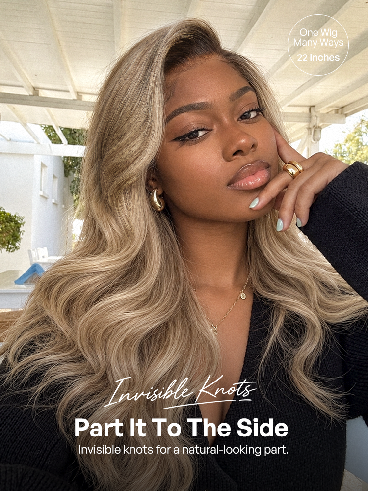 Melted Hair OriginaLive Hair 180% Density Ombre Ash Blonde Loose Wave Glueless 13x6 HD Lace Front Wig Pre-Cut Lace Flexi-Fit Drawstring Cap-11