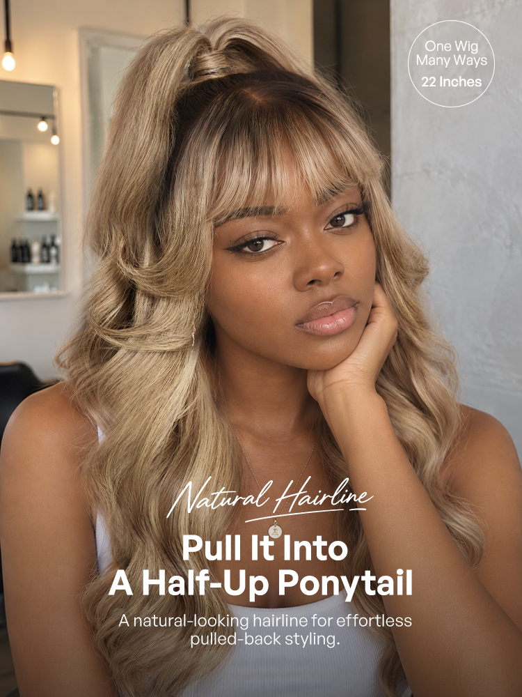 Melted Hair OriginaLive Hair 180% Density Ombre Ash Blonde Loose Wave Glueless 13x6 HD Lace Front Wig Pre-Cut Lace Flexi-Fit Drawstring Cap-12