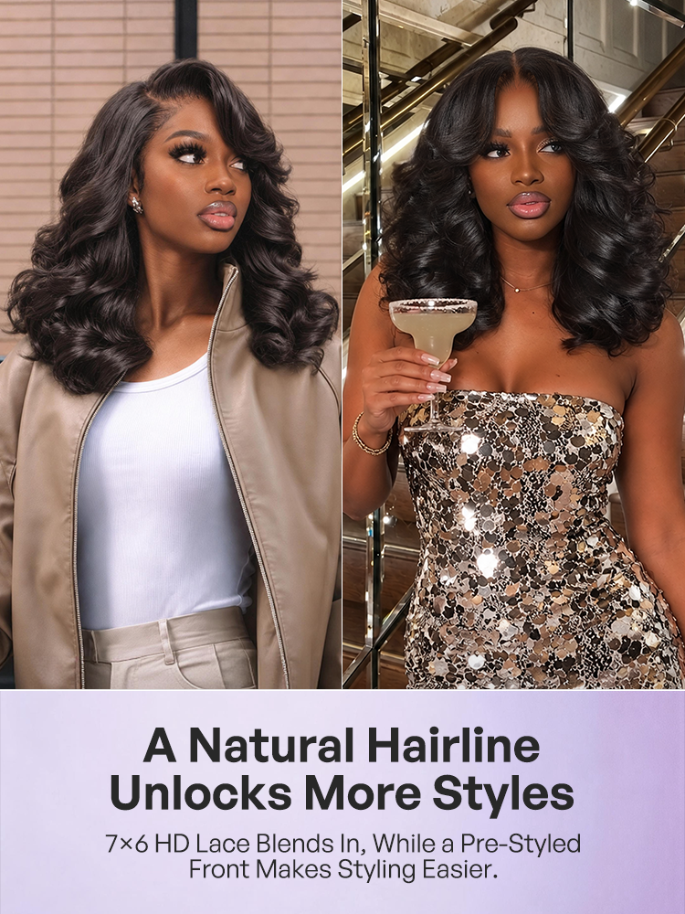 Melted Hair Originalive™ Hair 200% Density Loose Wave Glueless 7x6 Closure HD Lace Wig Pre-Cut Lace