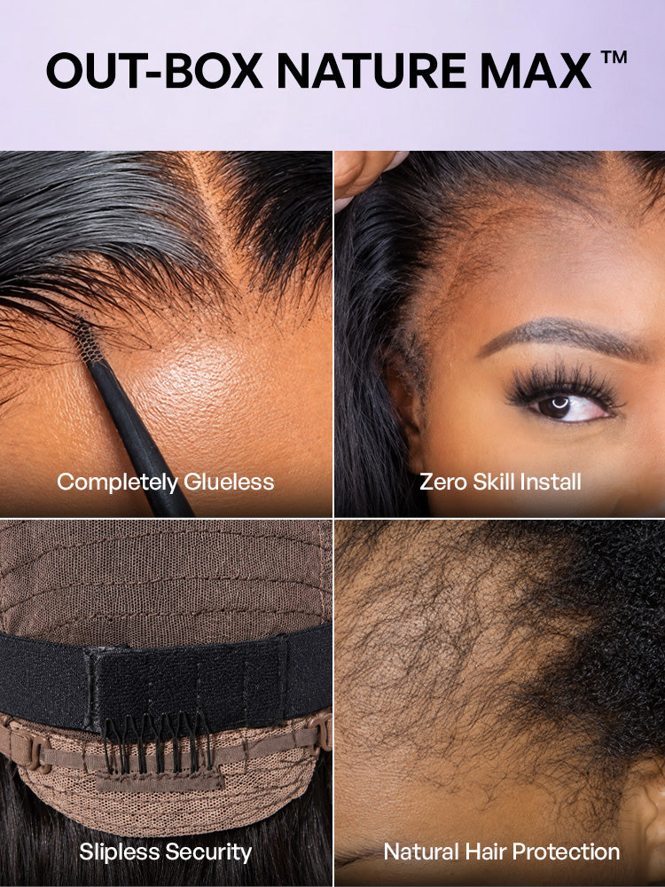 Ultra Natural Slicked Back Short Curly Wig Glueless Ear-to-ear Wide T Lace Front Wig