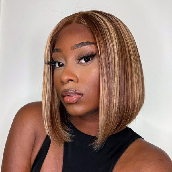 Glueless Piano Highlight 4x4 Closure Bob Wig - US Only