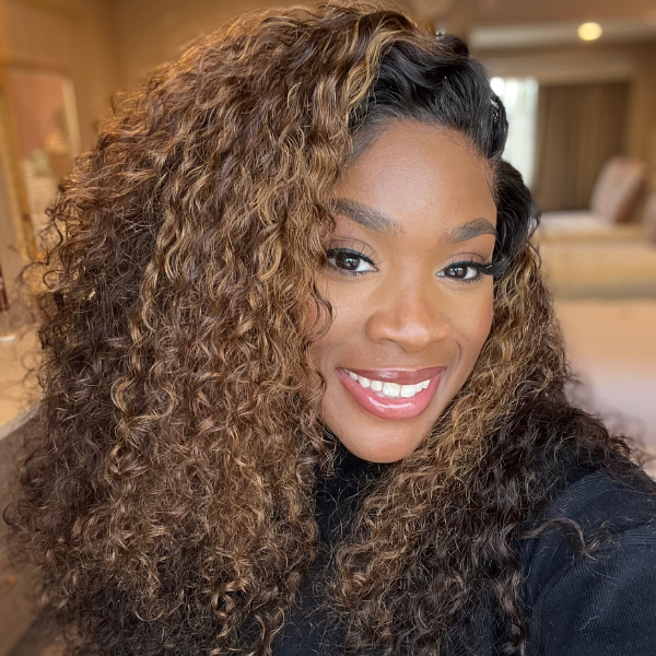 Mix Chestnut Brown Deep Wave 13x4 Frontal HD Lace Side Part Long Human Hair Wig - US Only
