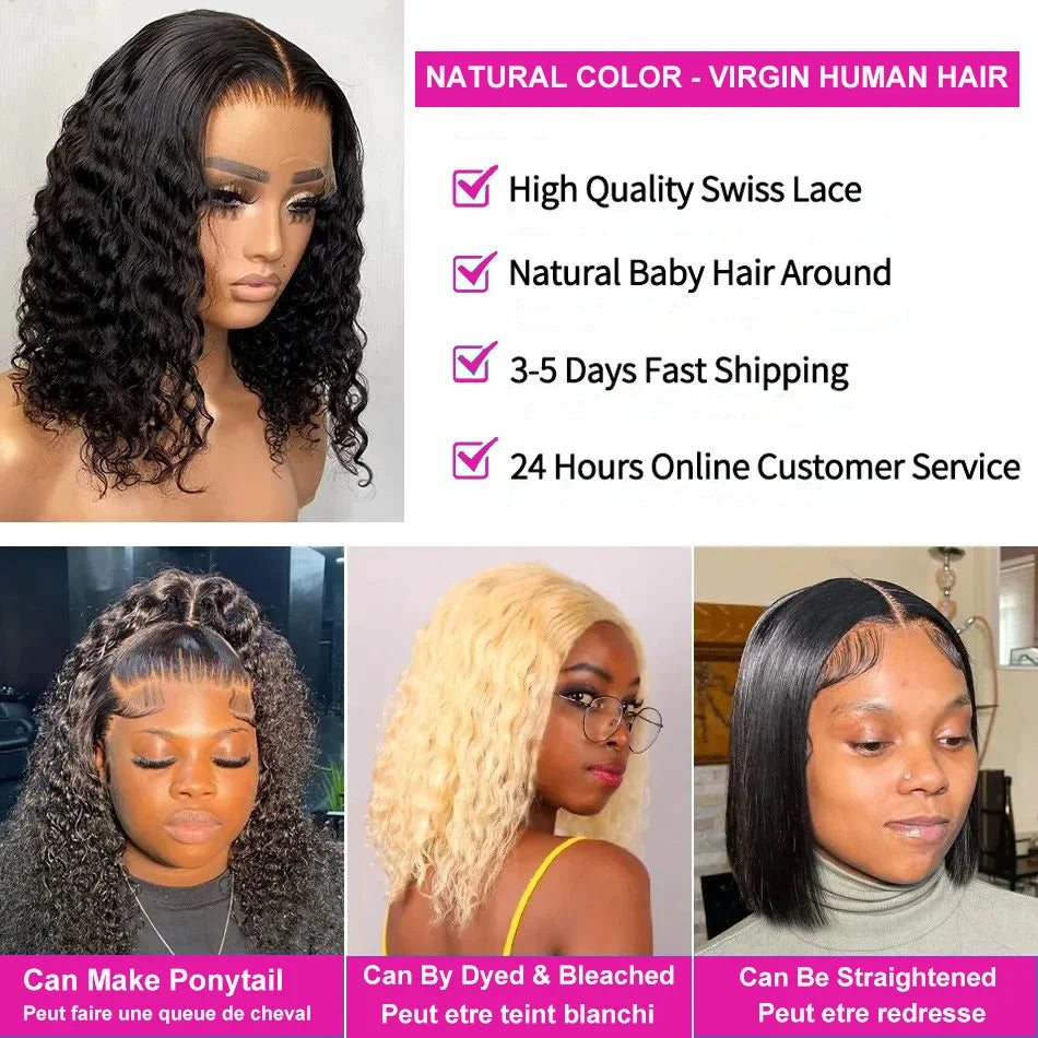 Effortless Waves | 200% Density Water Wave Glueless HD Lace 13x4 Frontal Wig by Mayfive