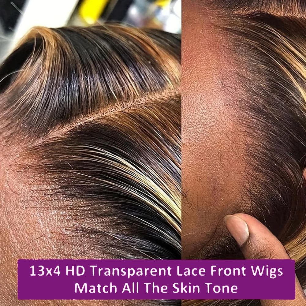 Throw On & Go | Honey Brown Highlight Water Wave Glueless HD Lace 13x4 Frontal Wig