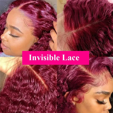 Ready To Wear | Burgundy 99J Deep Wave Glueless HD Lace 13x4 Frontal Wig Pre-Cut