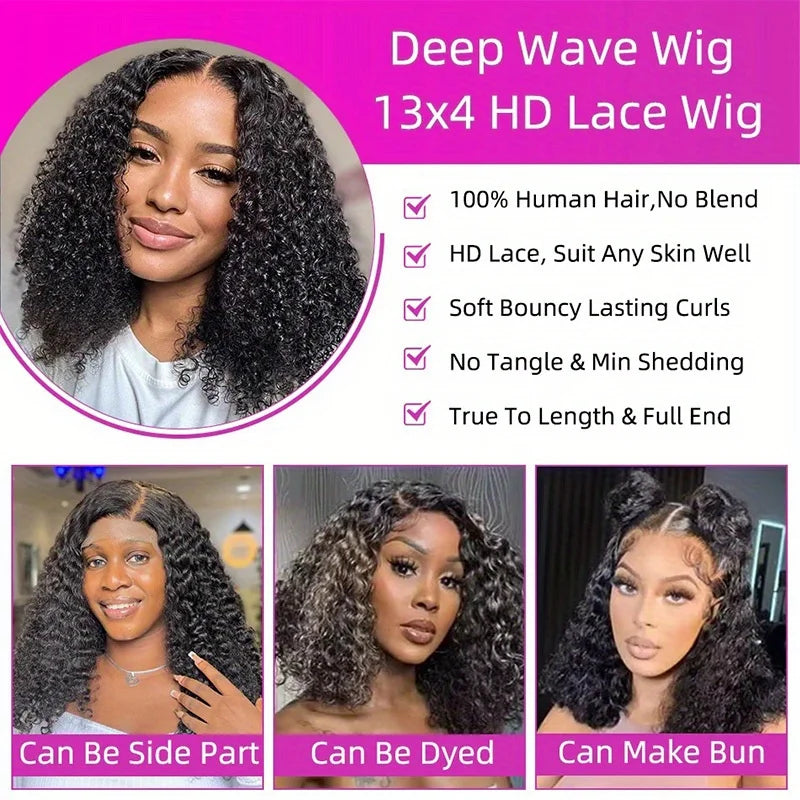 Effortless Waves | 200% Density Water Wave Glueless HD Lace 13x4 Frontal Wig
