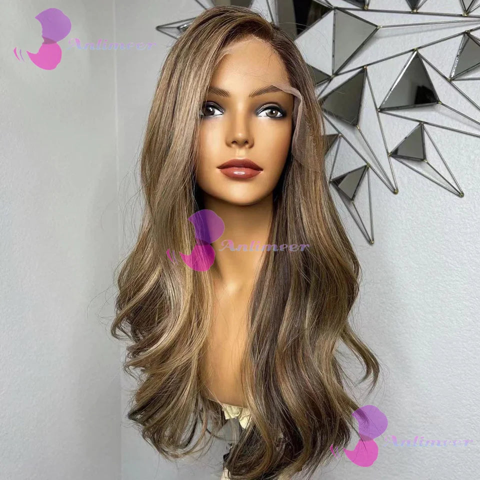 Sun-Kissed | Honey Brown Highlight Glueless HD Lace 13x6 Frontal Wig Pre-Cut