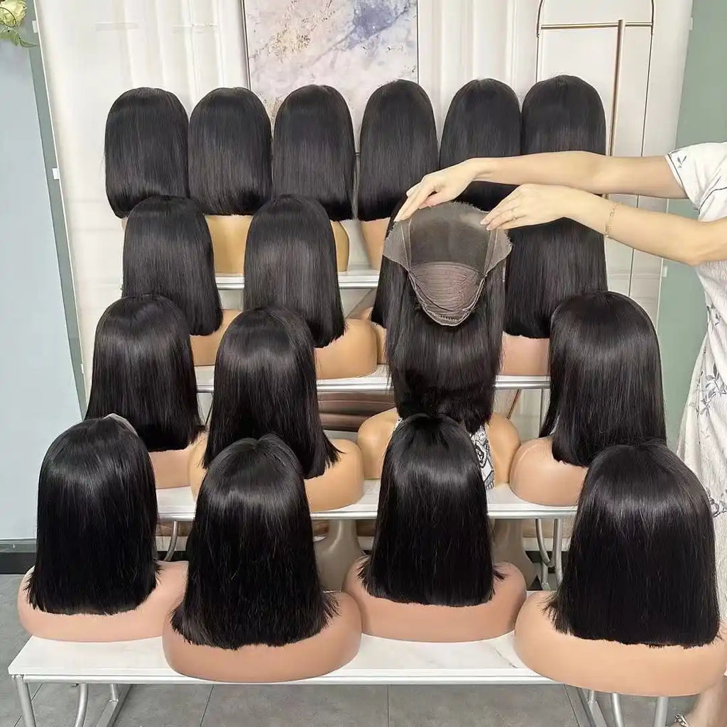 Short & Sassy | 200% Density Bob Glueless HD Lace 13x4 Frontal Bob Wig Pre-Cut · 7901