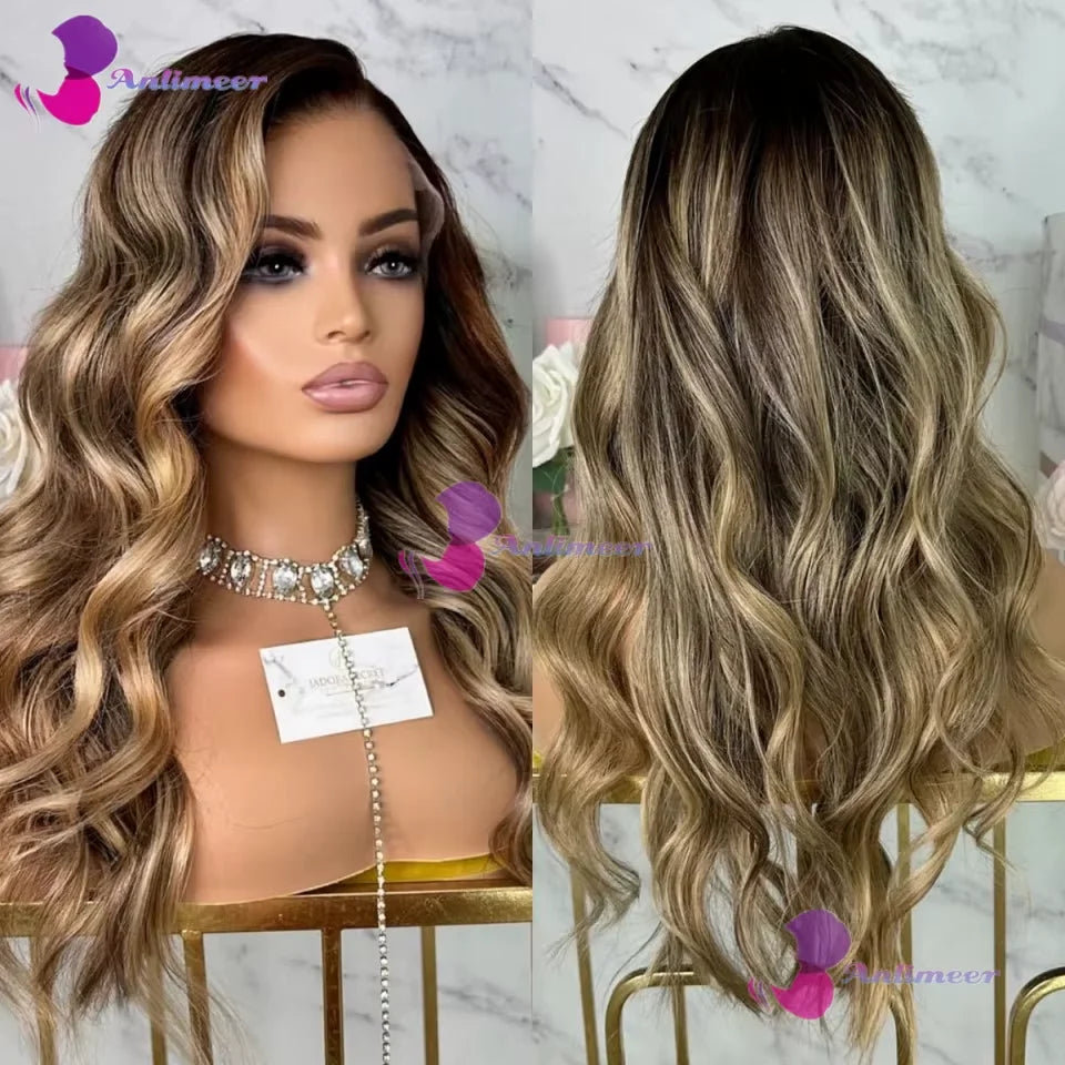 Color Pop | Brown Highlight Glueless HD Lace 5x5 Closure Wig Pre-Cut