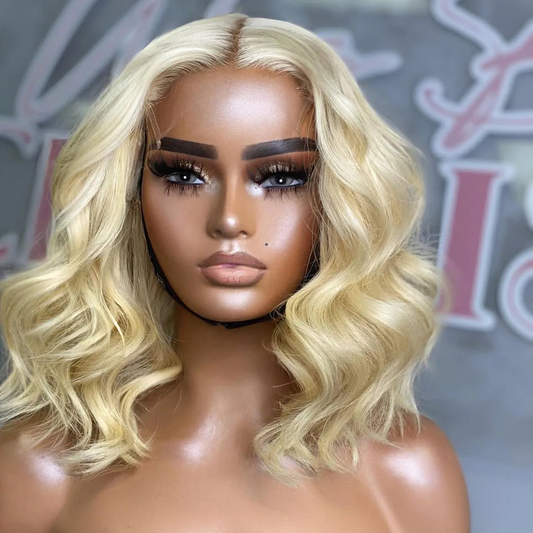 Blonde Vibes | 180% Density 613 Blonde Glueless HD Lace 13x4 Frontal Wig Pre-Cut
