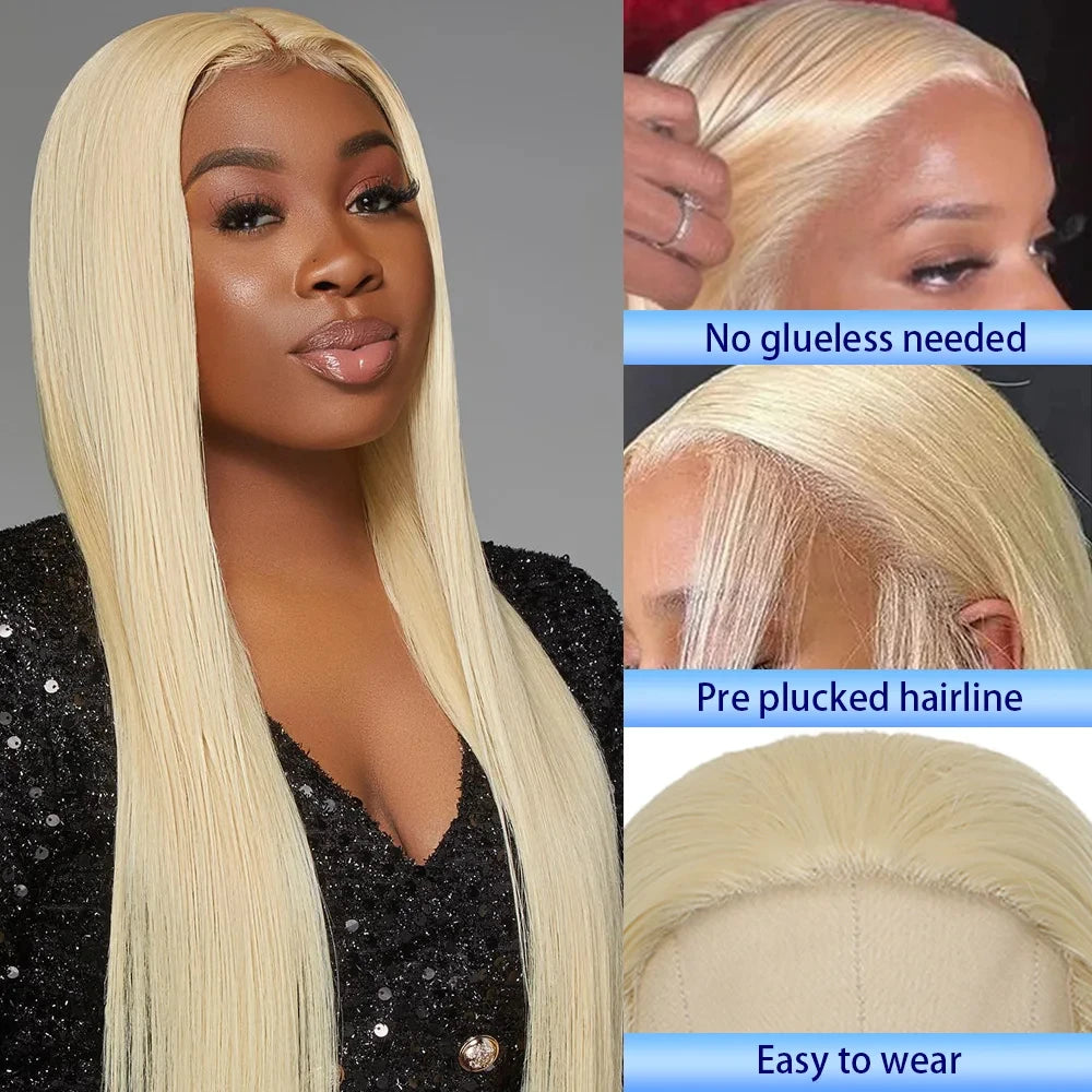 Blonde Vibes | 250% High Density 613 Blonde Glueless HD Lace 13x6 Frontal Wig