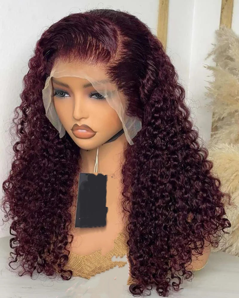 Effortless Waves | Burgundy 99J Water Wave Glueless HD Lace 13x4 Frontal Wig Pre-Cut