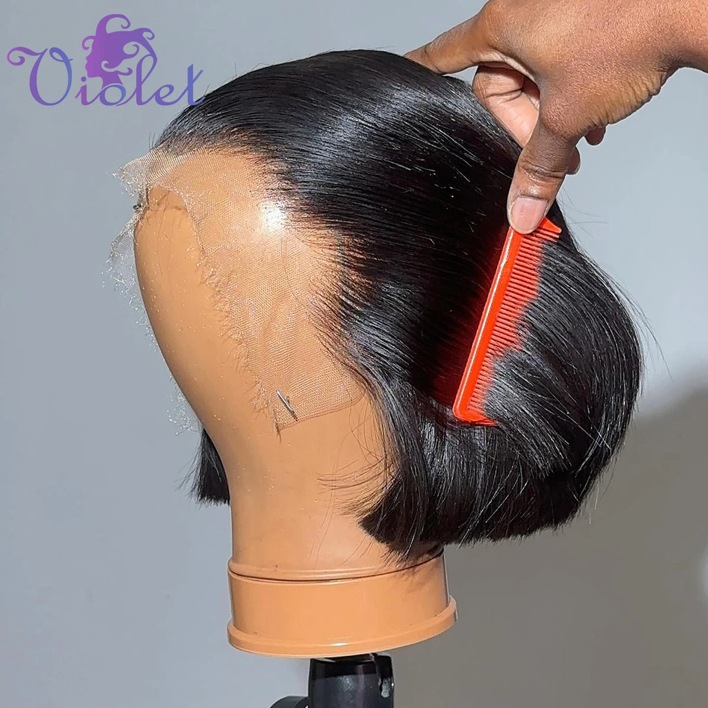 Short & Sassy | 200% Density Bob Glueless HD Lace 13x4 Frontal Bob Wig Pre-Cut · 7901