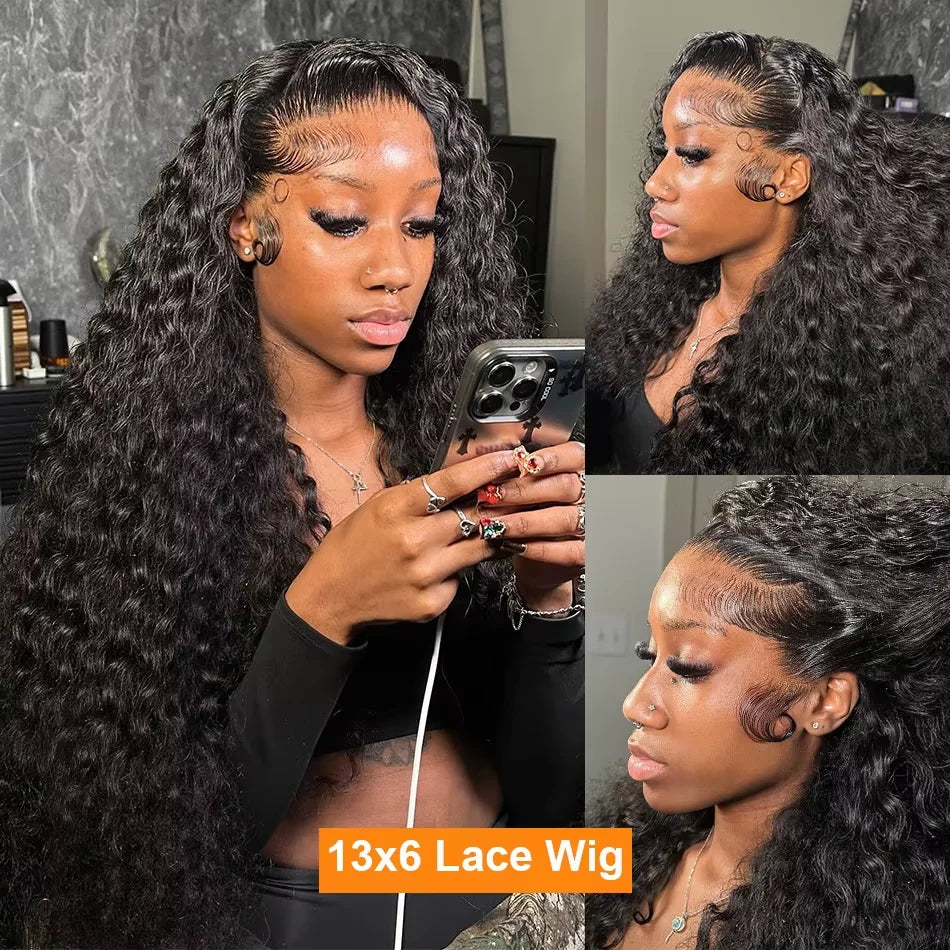 Wear & Go | 300% Extra Density Deep Wave Glueless HD Lace 13x6 Frontal Wig