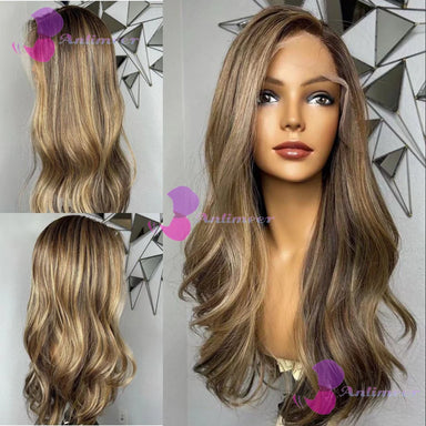 Sun-Kissed | Honey Brown Highlight Glueless HD Lace 13x6 Frontal Wig Pre-Cut