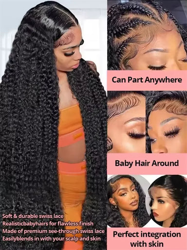 Throw On & Go | 300% Extra Density Deep Wave Glueless HD Lace 13x6 Frontal Wig Pre-Cut