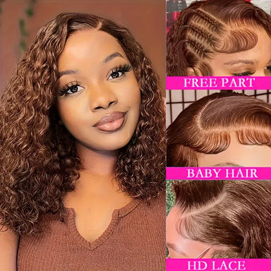 Ready To Wear | Chocolate Brown Deep Wave Glueless HD Lace 13x4 Frontal Wig