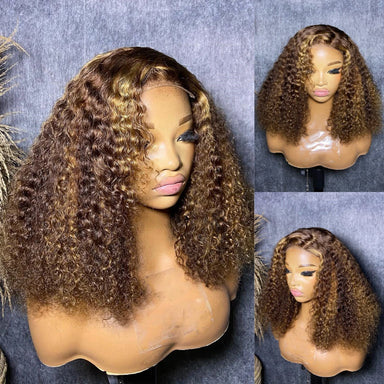 Color Pop | Honey Brown Highlight 220% Density Highlight Glueless HD Lace 13x4 Frontal Wig