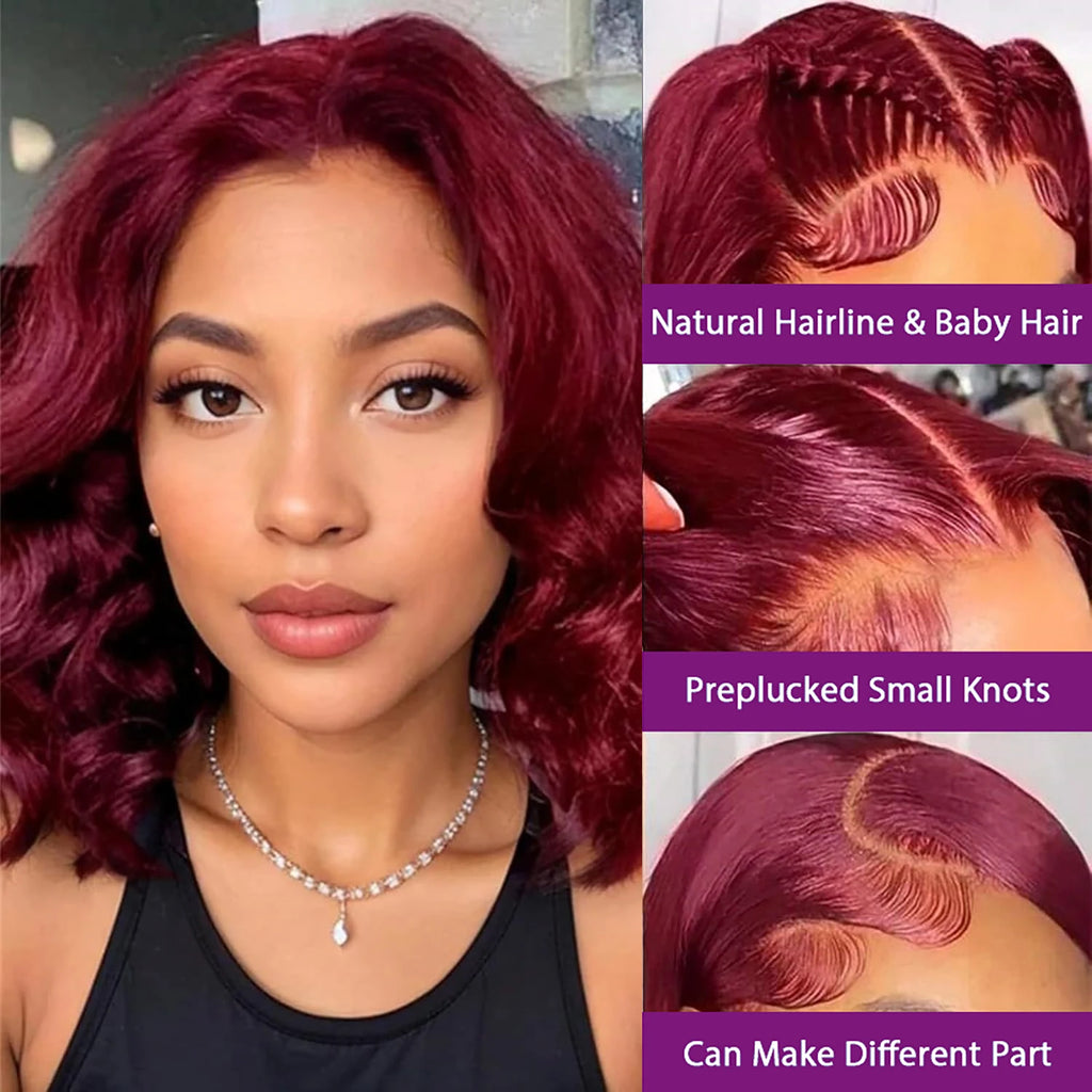 Natural Bounce | Burgundy 99J Loose Wave Glueless HD Lace 13x4 Frontal Wig