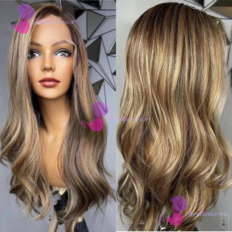 Sun-Kissed | Honey Brown Highlight Glueless HD Lace 13x6 Frontal Wig Pre-Cut