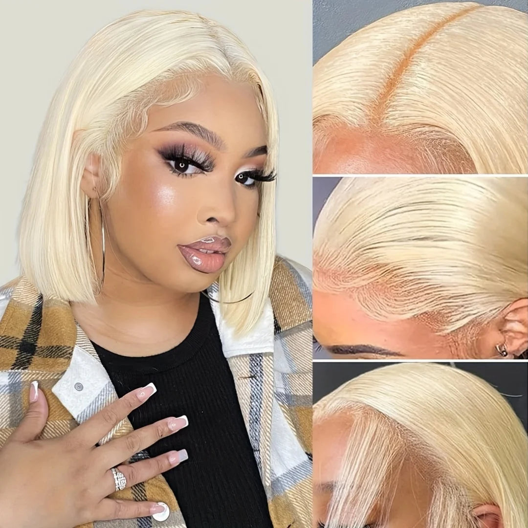 Platinum Glow | Honey Brown Highlight 613 Blonde Glueless HD Lace 13x6 Frontal Wig