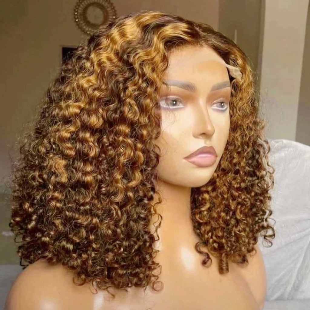 Color Pop | Honey Brown Highlight 220% Density Highlight Glueless HD Lace 13x4 Frontal Wig
