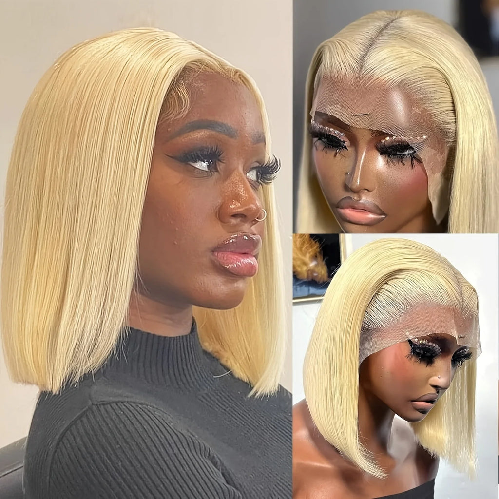 Platinum Glow | Honey Brown Highlight 613 Blonde Glueless HD Lace 13x6 Frontal Wig