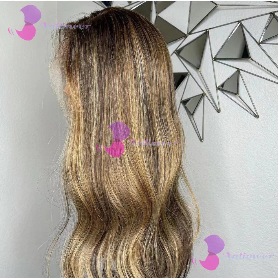 Sun-Kissed | Honey Brown Highlight Glueless HD Lace 13x6 Frontal Wig Pre-Cut