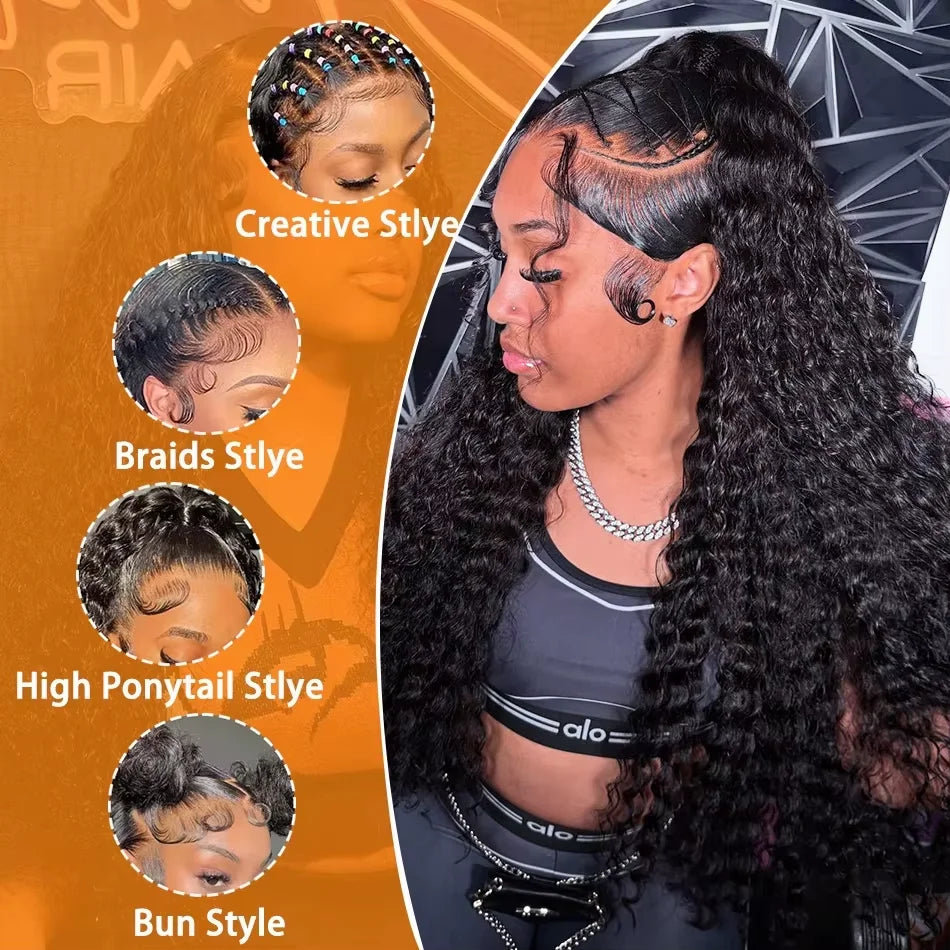 Wear & Go | 300% Extra Density Deep Wave Glueless HD Lace 13x6 Frontal Wig