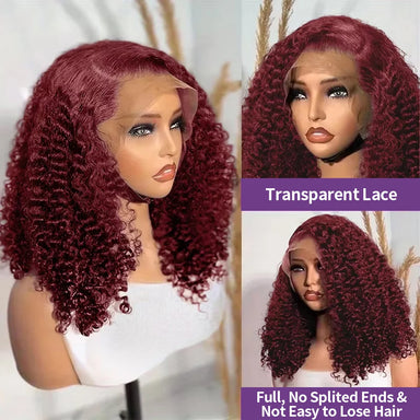 Wear & Go | Burgundy 99J Water Wave Glueless HD Lace 13x4 Frontal Wig by Violet