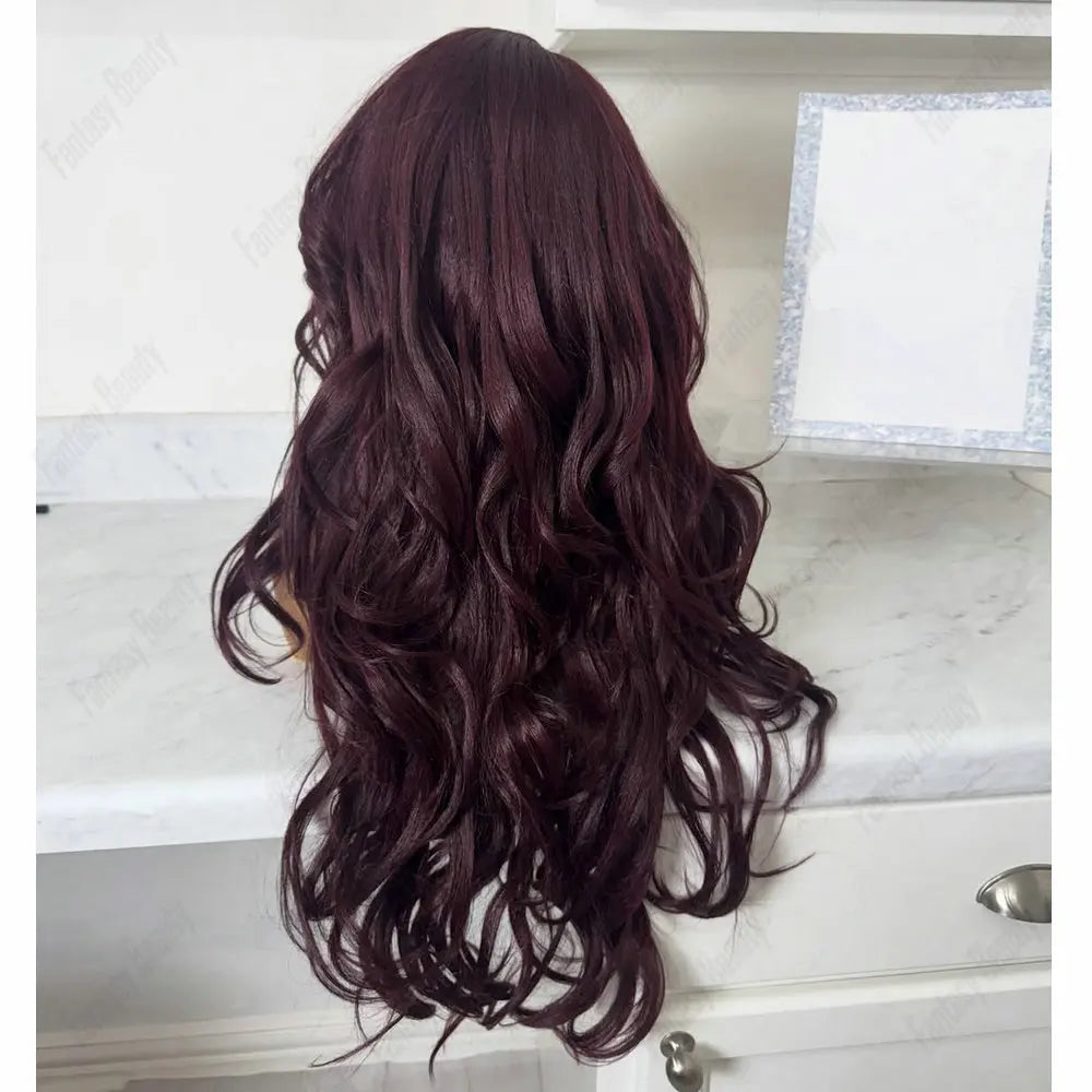 Statement Look | Burgundy 99J Glueless HD Lace 13x6 Frontal fantasy beauty Hair Wig