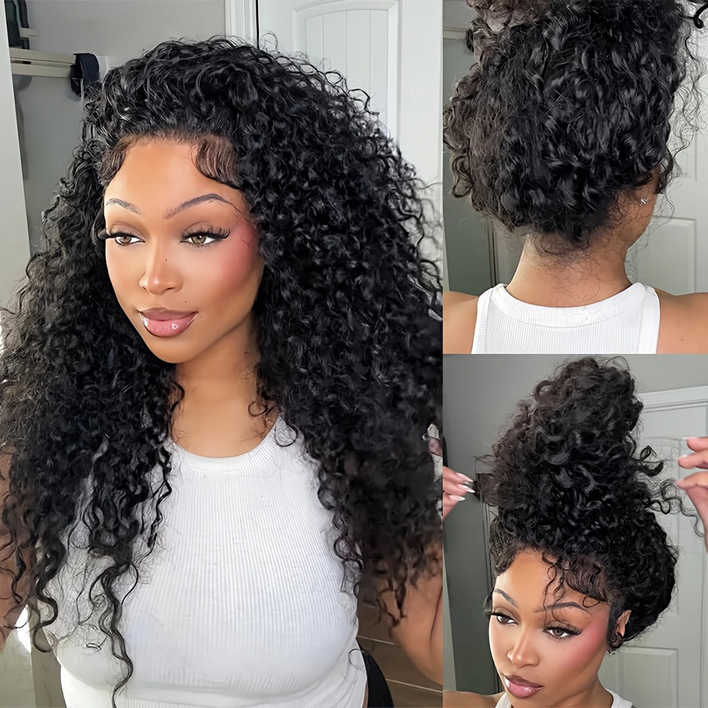Curl Goals | 250% High Density Kinky Curly Glueless HD Lace 13x4 Frontal Wig by CAJOSAL