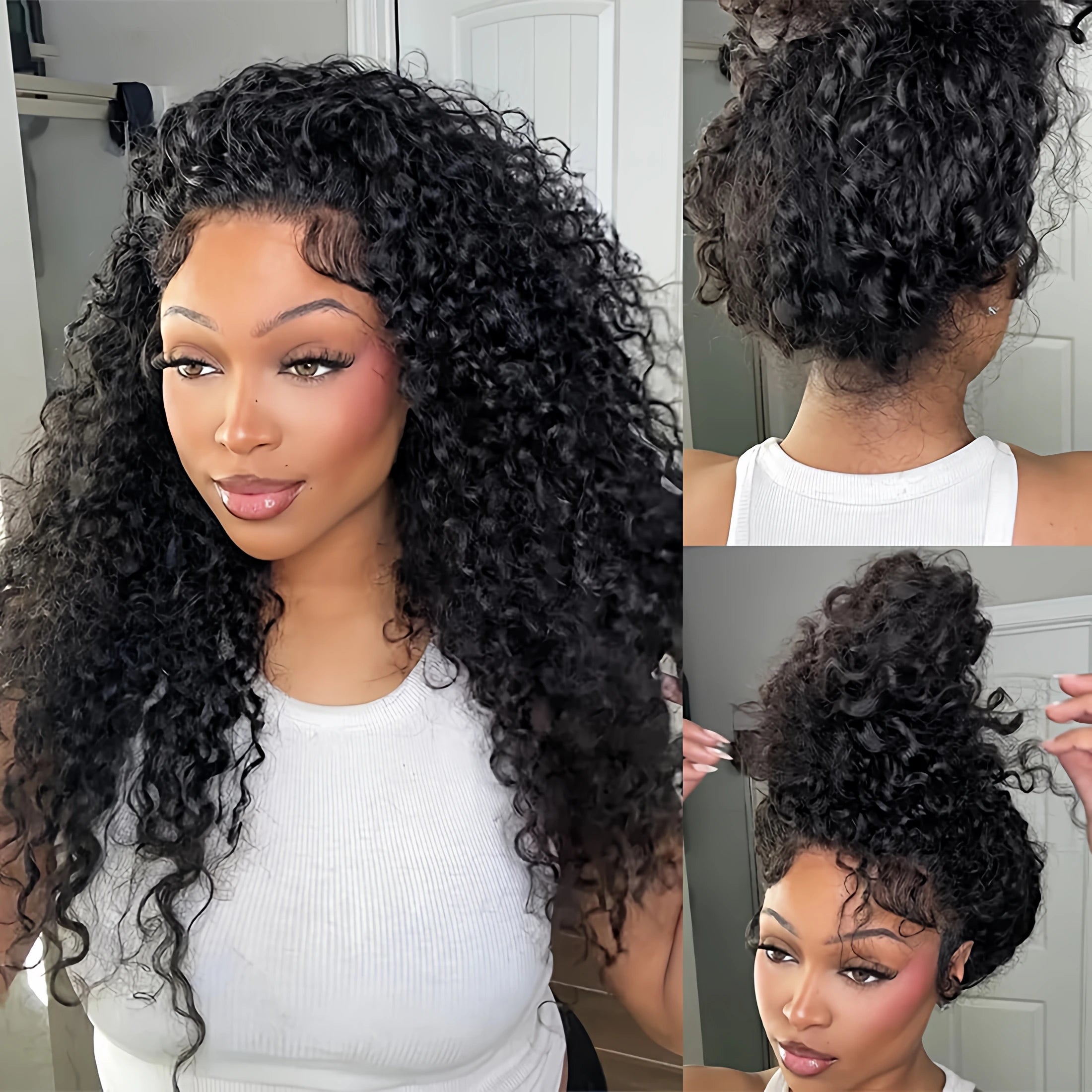 Curl Goals | 250% High Density Kinky Curly Glueless HD Lace 13x4 Frontal Wig by CAJOSAL