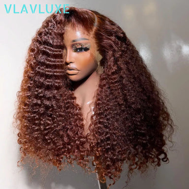 Big Curl Energy | Chocolate Brown 400% Super Density Kinky Curly Glueless HD Lace 13x6 Frontal Wig