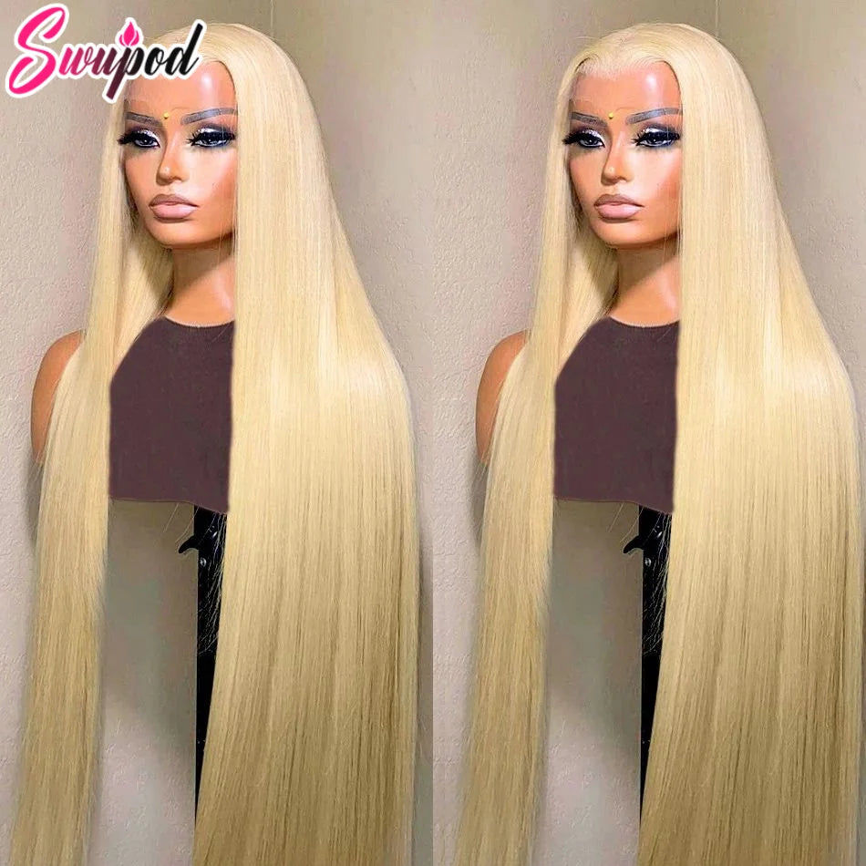 Platinum Glow | Honey Brown Highlight 250% High Density 613 Blonde Glueless HD Lace 13x6 Frontal Wig