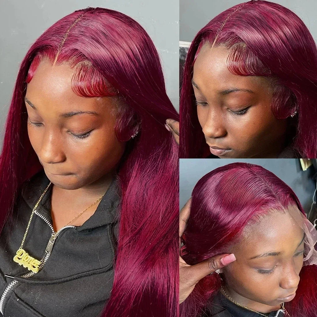 Statement Look | Burgundy 99J Glueless HD Lace 13x6 Frontal Wig