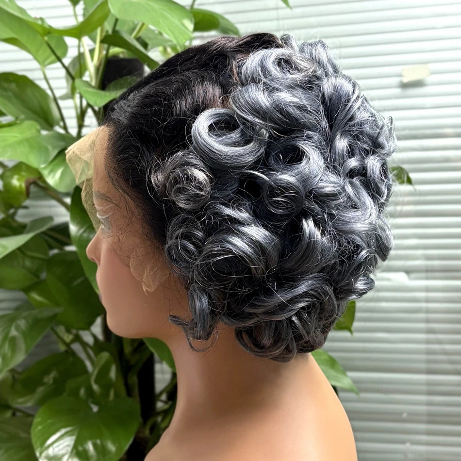 Flowy Waves | Salt & Pepper 250% High Density Loose Wave Glueless HD Lace 13x4 Frontal Wig
