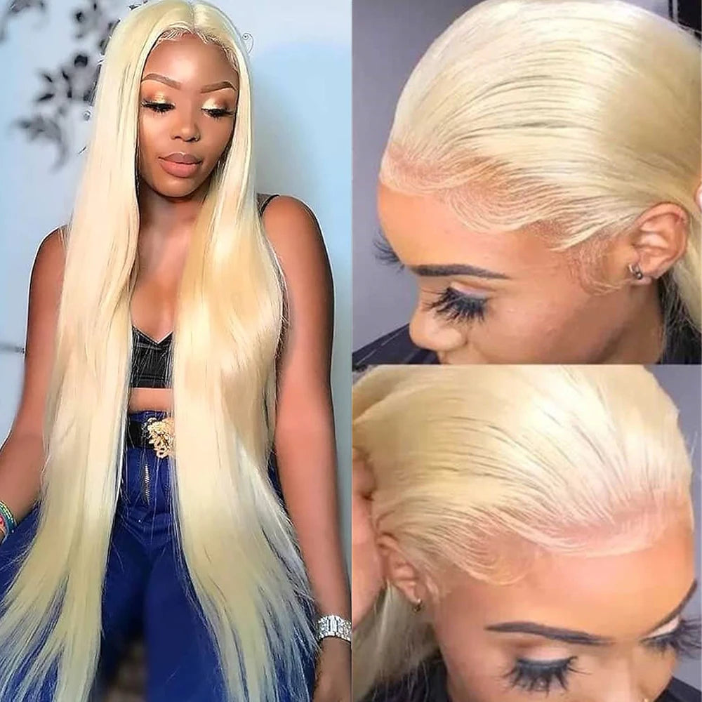 Platinum Glow | 613 Blonde Glueless HD Lace 13x6 Frontal Wig by HairUGo