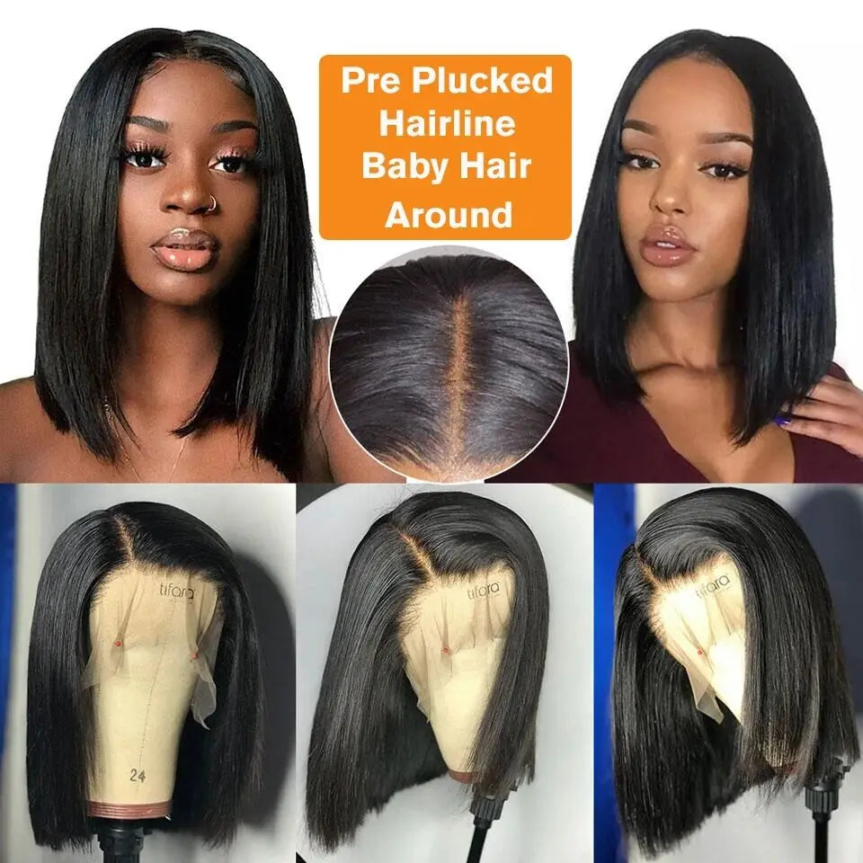 Trendy Cut | 250% High Density Bob Glueless HD Lace 13x4 Frontal Bob Wig Pre-Cut