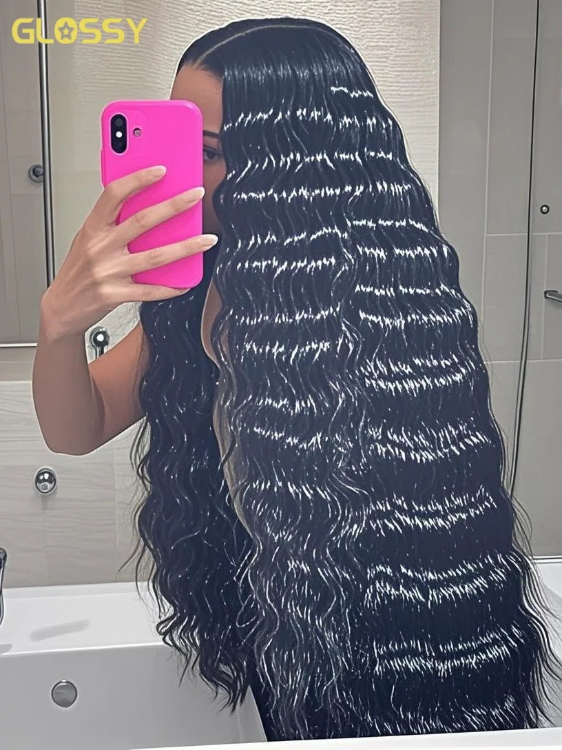 Throw On & Go | 300% Extra Density Deep Wave Glueless HD Lace 13x6 Frontal Wig