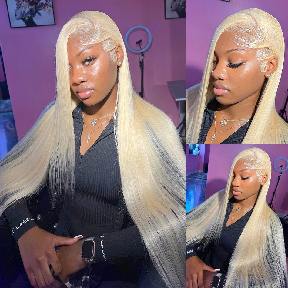 Platinum Glow | 200% Density 613 Blonde Glueless HD Lace 13x6 Frontal Wig