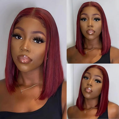 Rich Color | Honey Brown Highlight Burgundy 99J Glueless HD Lace 13x4 Frontal Wig